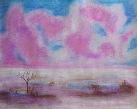 Весеннее небо живопись