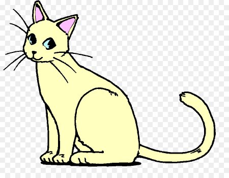 Кошка сидит рисунок