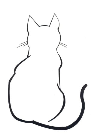 Трафарет кошки