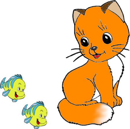 Кошка рисунок для детей цветной