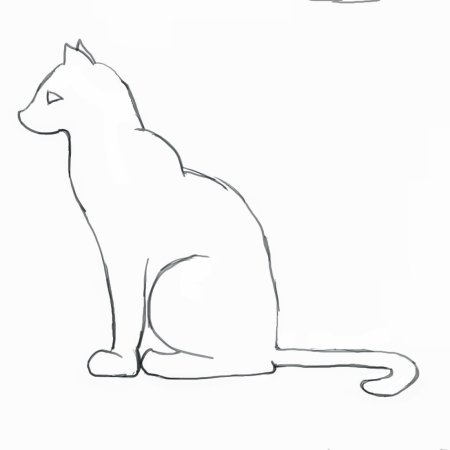 Лайн кота сбоку