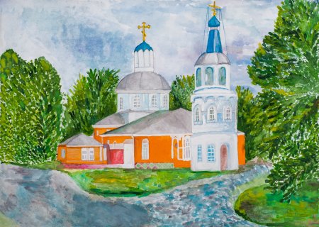 Церковь рисунок