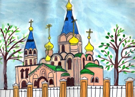 Рисунок Знаменского собора в Курске