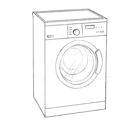 Стиральная машинка мультяшная