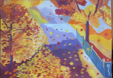 Рисунок на тему октябрь