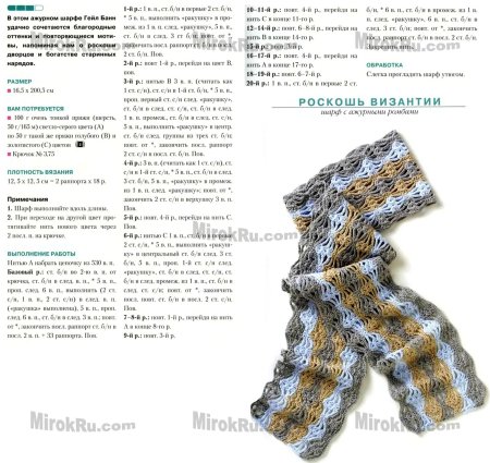 Шарф для мальчика крючком схемы и описание