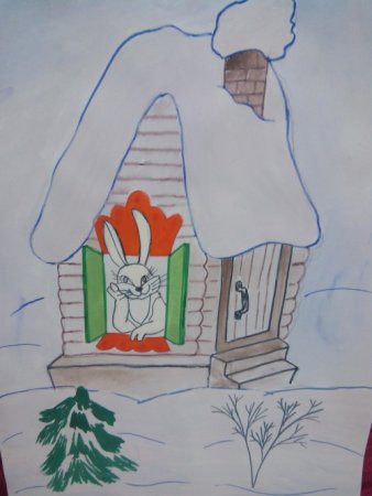 Рисование заюшкиной избушки