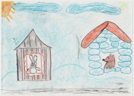 Рисование лиса и заяц