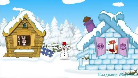 Рисование избушка Лубяная избушка Ледяная