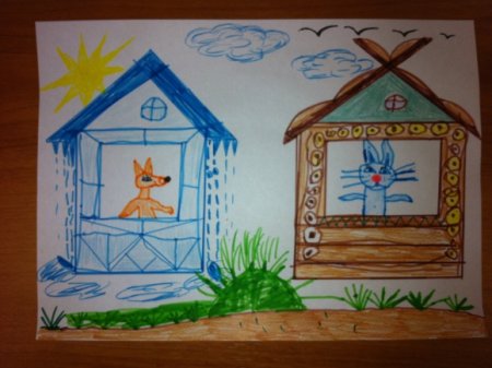 Заюшкина избушка рисунок