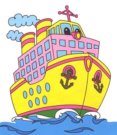 Корабль мультяшный