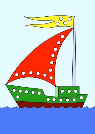 Пластилиновые заплатки кораблик