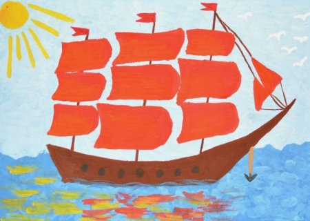 Рисование корабля для детей