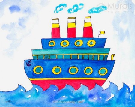 Детские рисунки кораблик