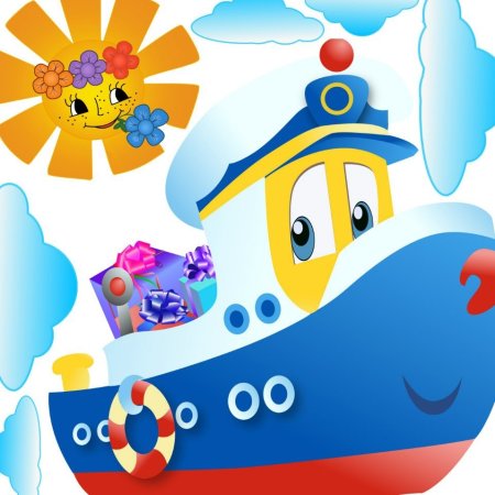 Лодка с парусом для детей