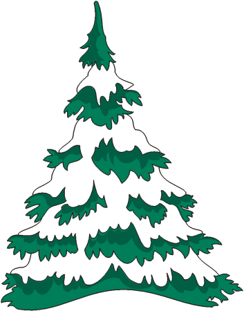 Елка в снегу для детей