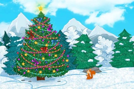 Нарисовать елку новогоднюю