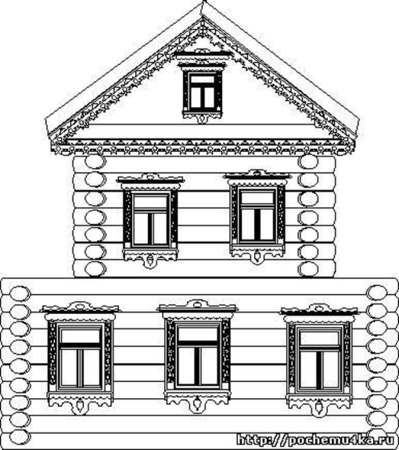 Деревенский домик для рисования