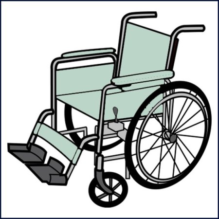 Инвалидная коляска нарисованная