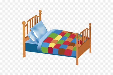 Кровать сбоку вектор