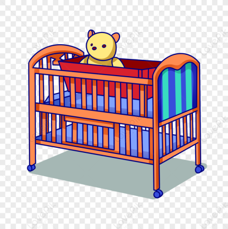 Детская кроватка иллюстрация