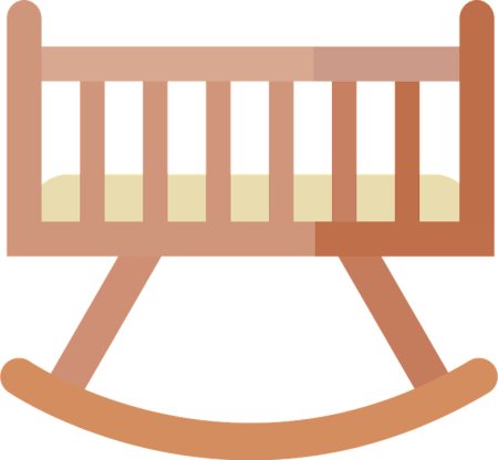 Детская кроватка вектор