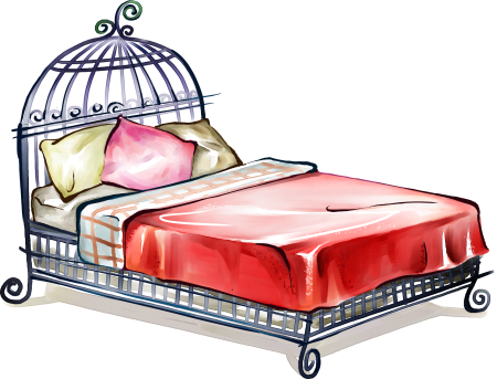 Нарисовать кровать