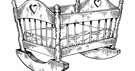 Детская кроватка рисунок