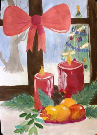 Новогодний натюрморт 6 класс