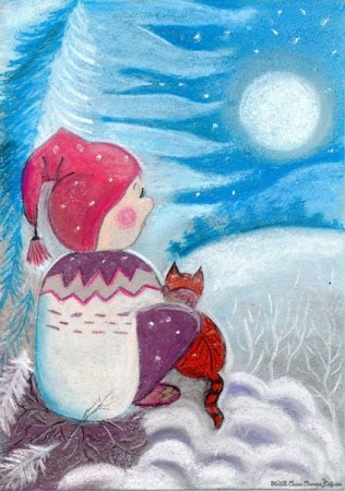 Рисунок на тему зима