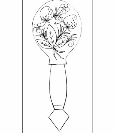 Деревянная ложка раскраска