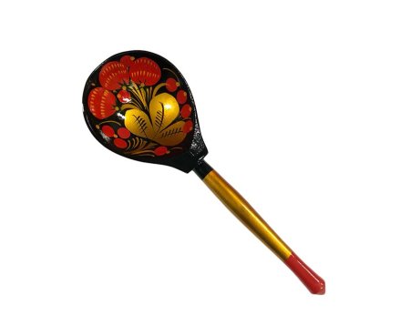 Ложка деревянная Расписная вектор