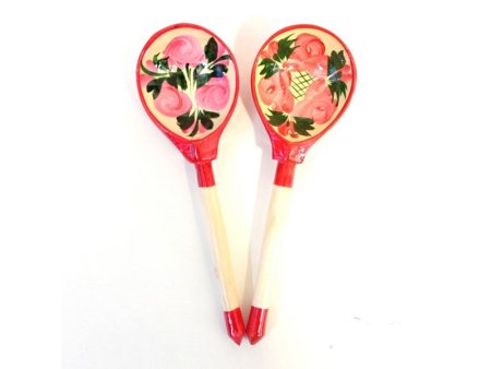 Ложка деревянная «Чернушка», полубаская, Хохлома