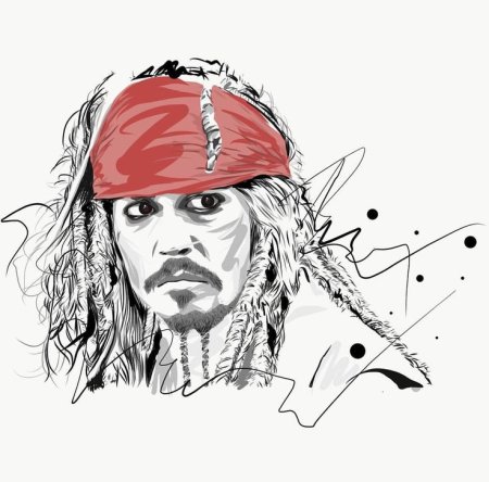 Джонни Депп пираты портрет