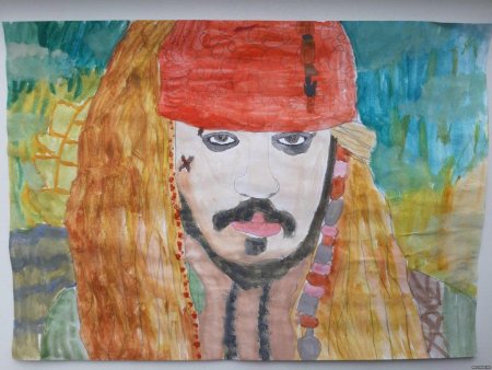 Ребёнок нарисовал Джека воробья Мем