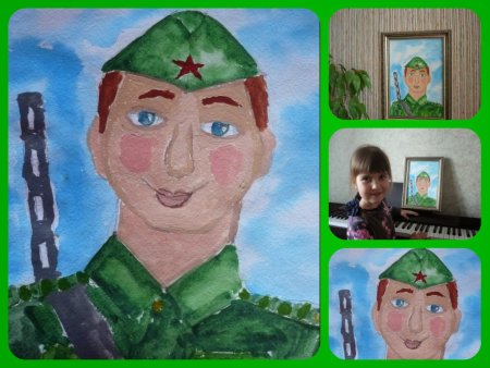 Рисунок военного солдата