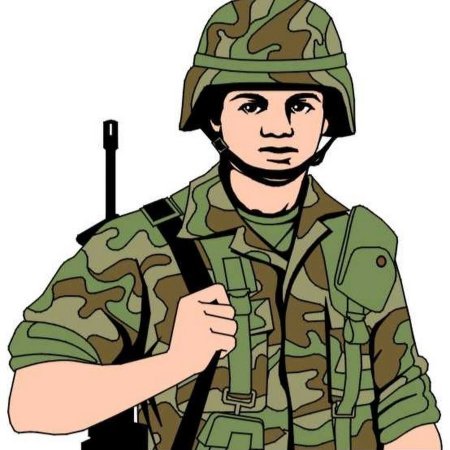 Нарисовать военного лицо