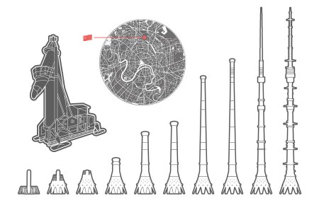 Останкинская телебашня чертеж