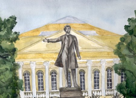 Детские рисунки памятников СПБ