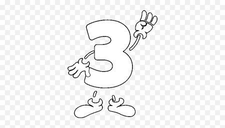 Цифра три раскраска