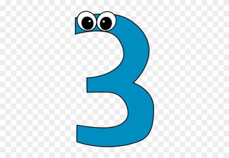 Цифра 3 с глазками
