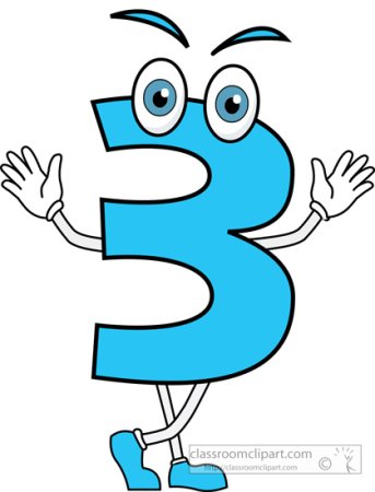 Цифра три с глазками