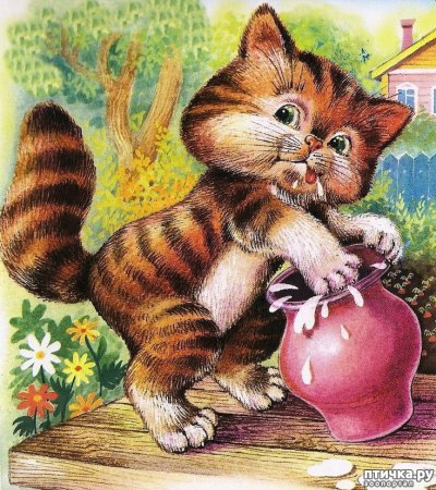 Контур котенка для раскрашивания