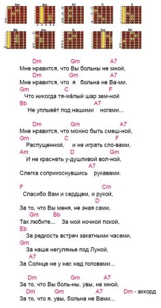 Слова с аккордами