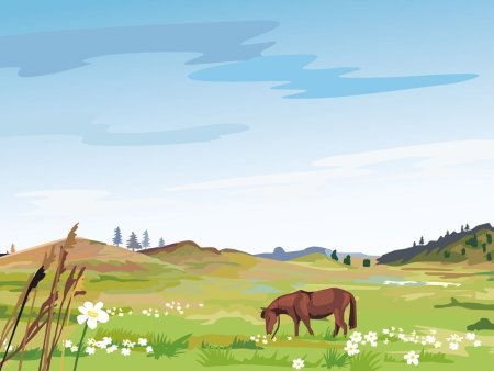 Нарисовать степь