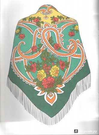 Павловские шали рисование