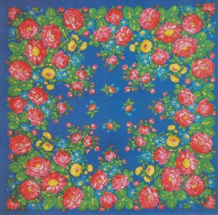 Рисунок павловопосадского платка