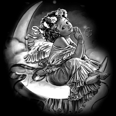 Ангел гравировка