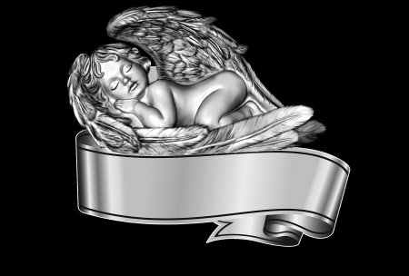 Спящий ангел для гравировки