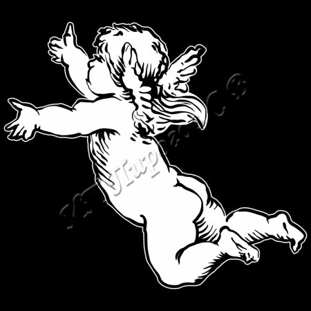 Гравировка ангелочка на граните